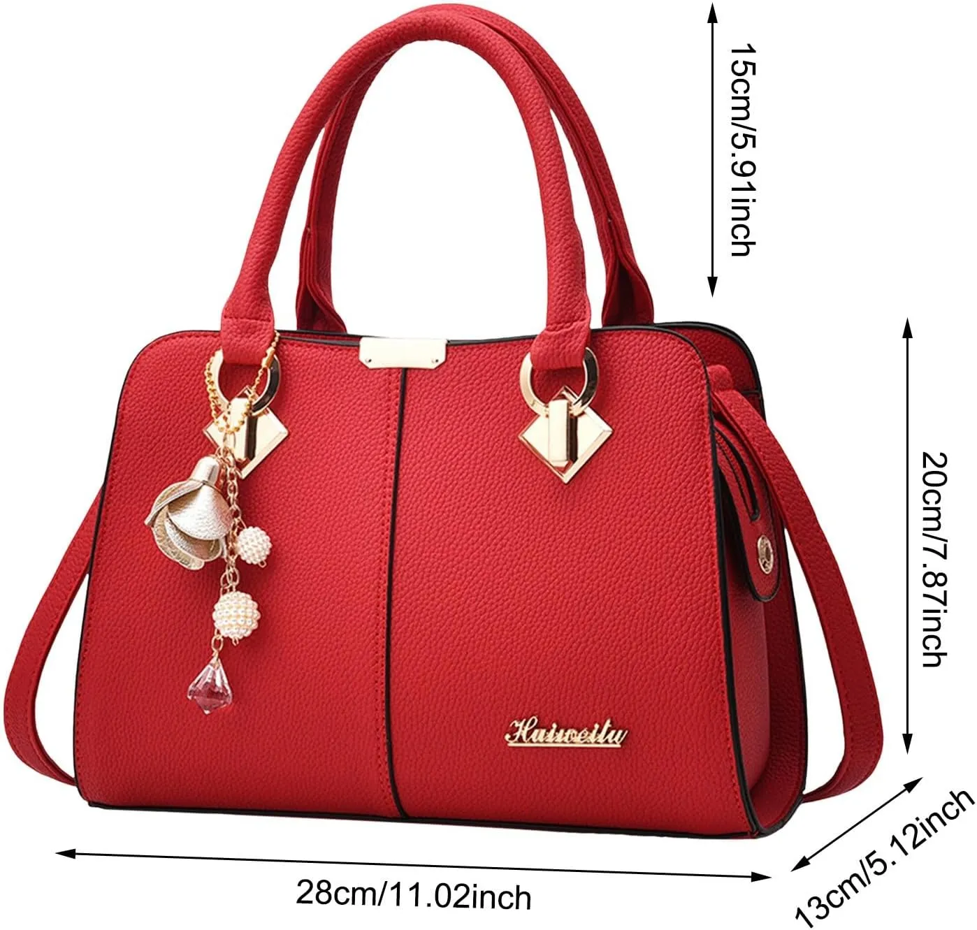 Multi Pocket Shoulder Bags for Woman Lightweight Quilted Leather Handbags for Women Nylon Quilted Shoulder Purse(White)