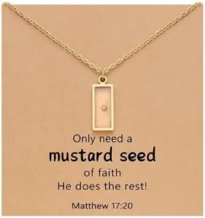 Mustard Seed Faith Necklace with Gift Card Inspiring Religious Jewelry Exquisite Faith Jewelry Gifts for Women