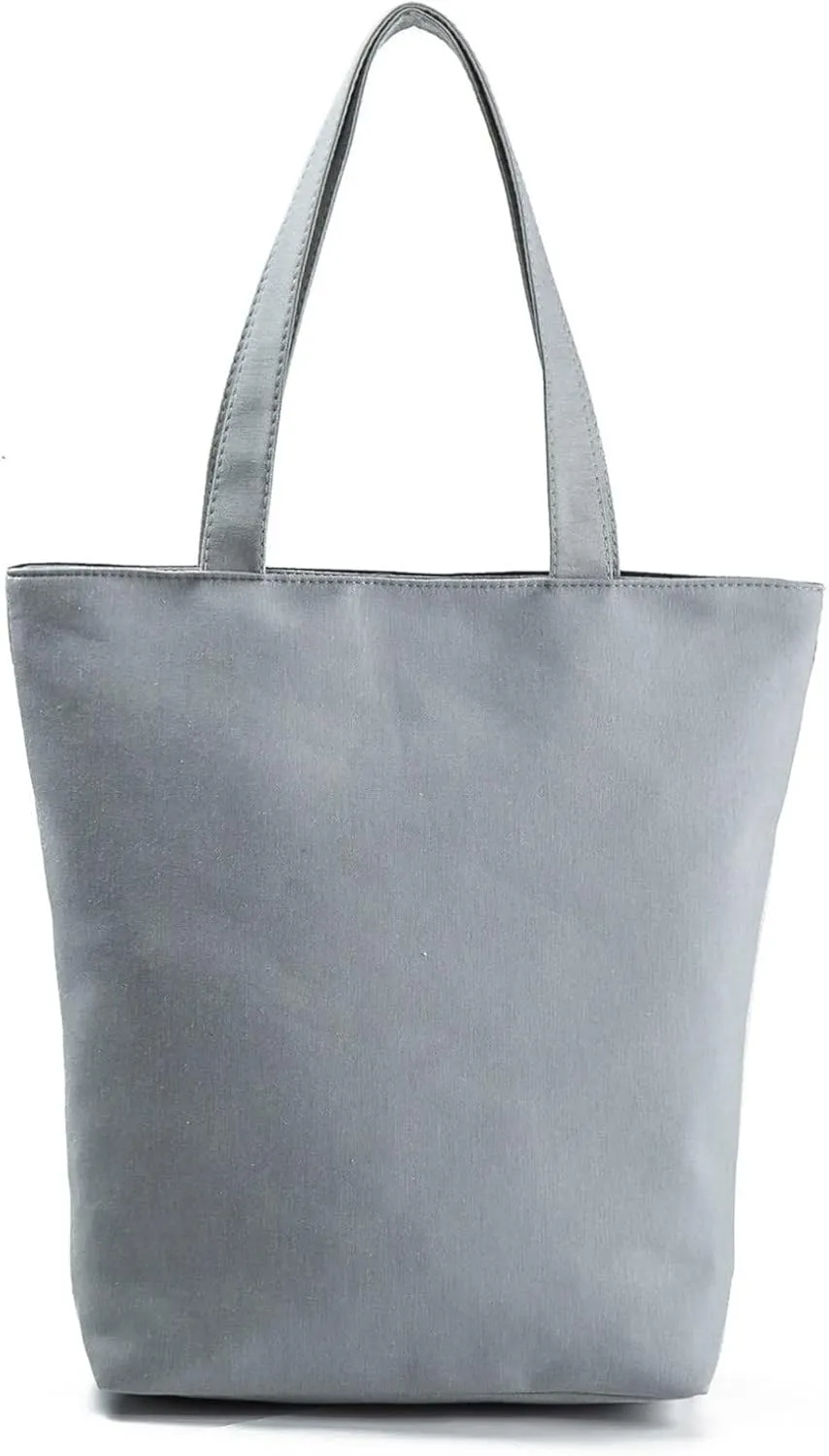 New Women's Slouchy Large Capacity Zippered Sunflower Printed Shoulder Bag Nylon Shoulder Bag (I, One Size)