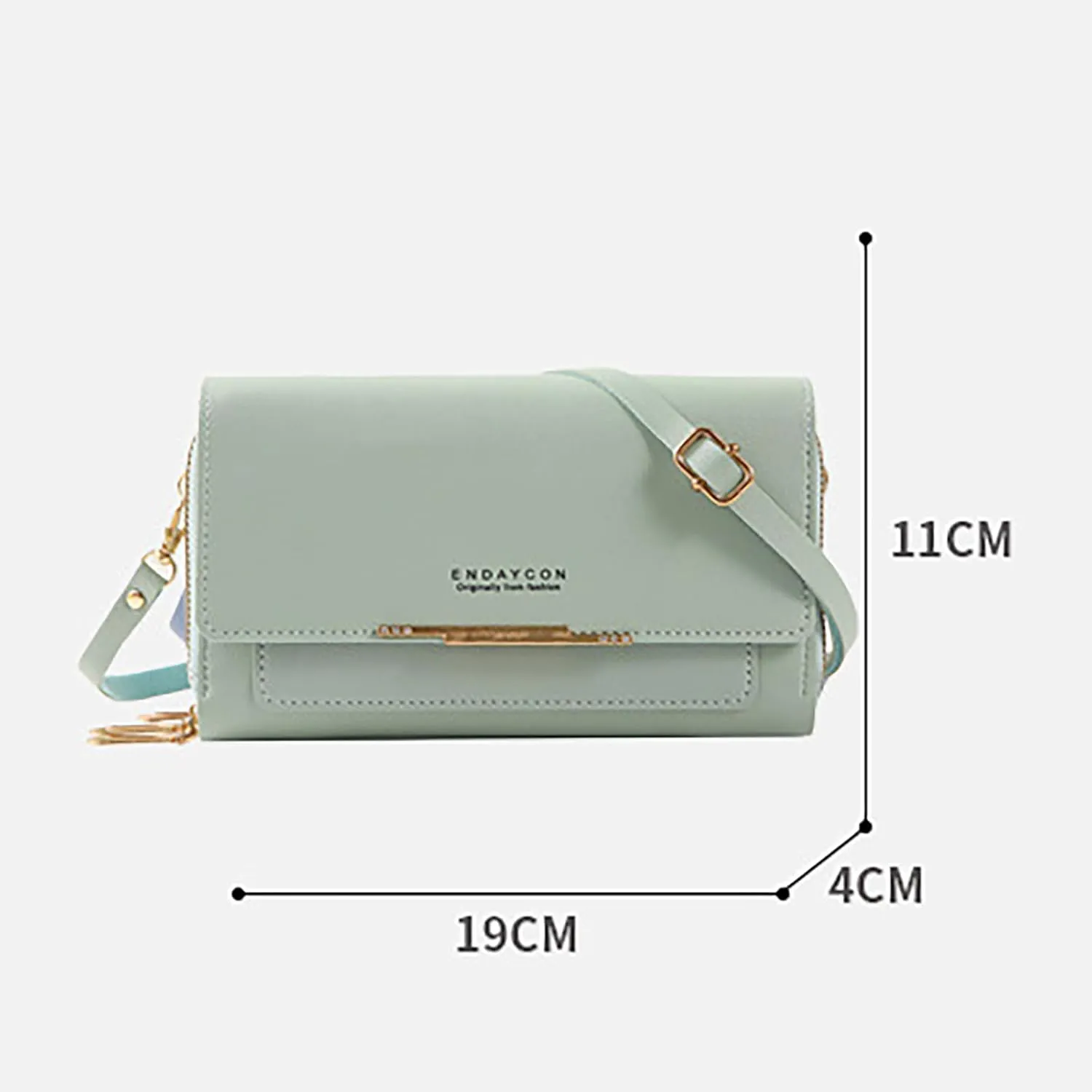 New Women's Wallet Korean Multifunctional Shoulder Bags Medium Long Clutch Bags Purse Bag for Men (Grey, One Size)