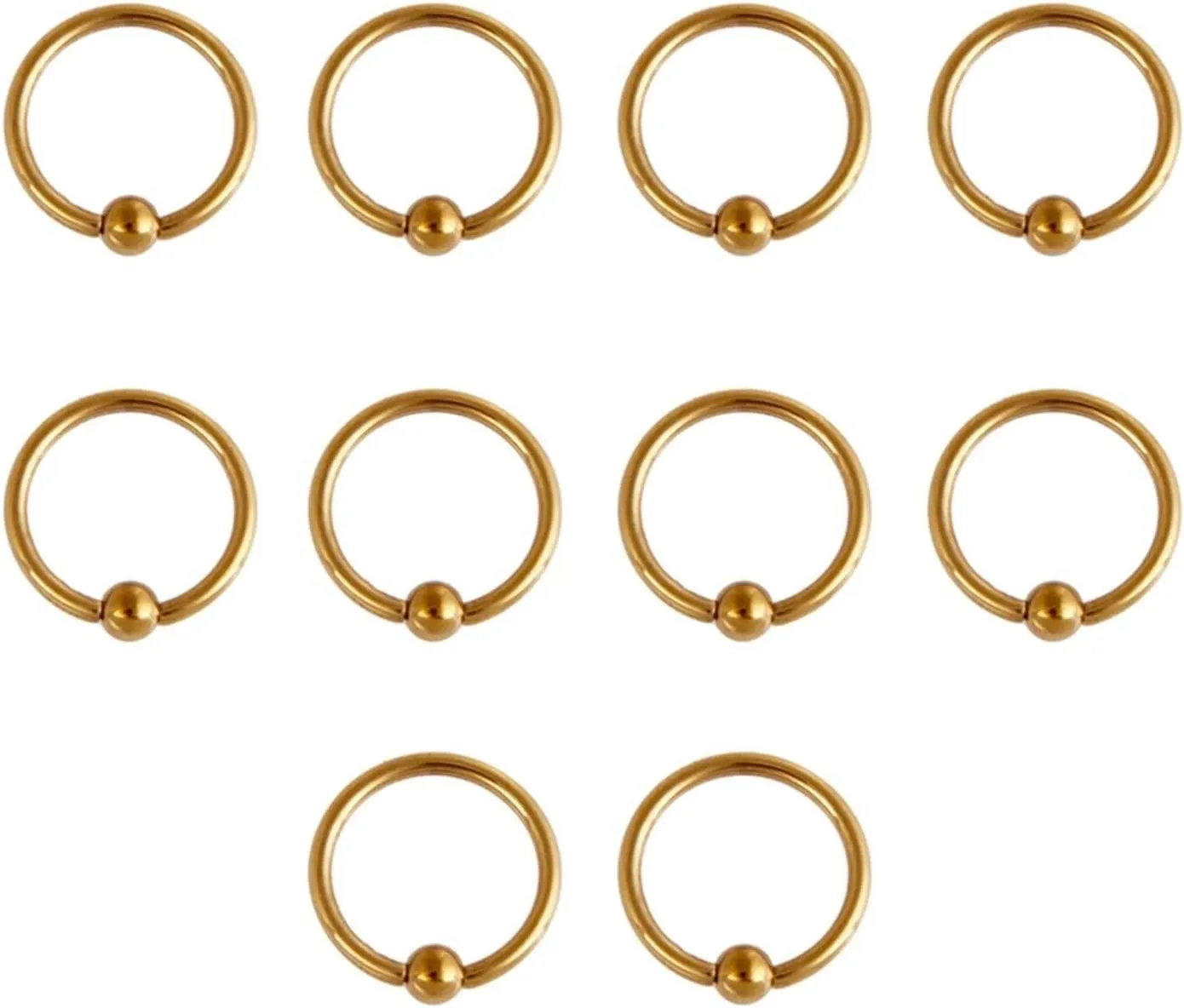 Nose Jewelry Unique, Nose Rings Surgical Steel Cute 10PCS Hoop Ball for Women Man Jewelry Gifts