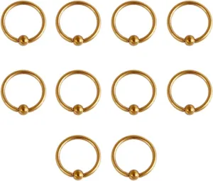 Nose Jewelry Unique, Nose Rings Surgical Steel Cute 10PCS Hoop Ball for Women Man Jewelry Gifts