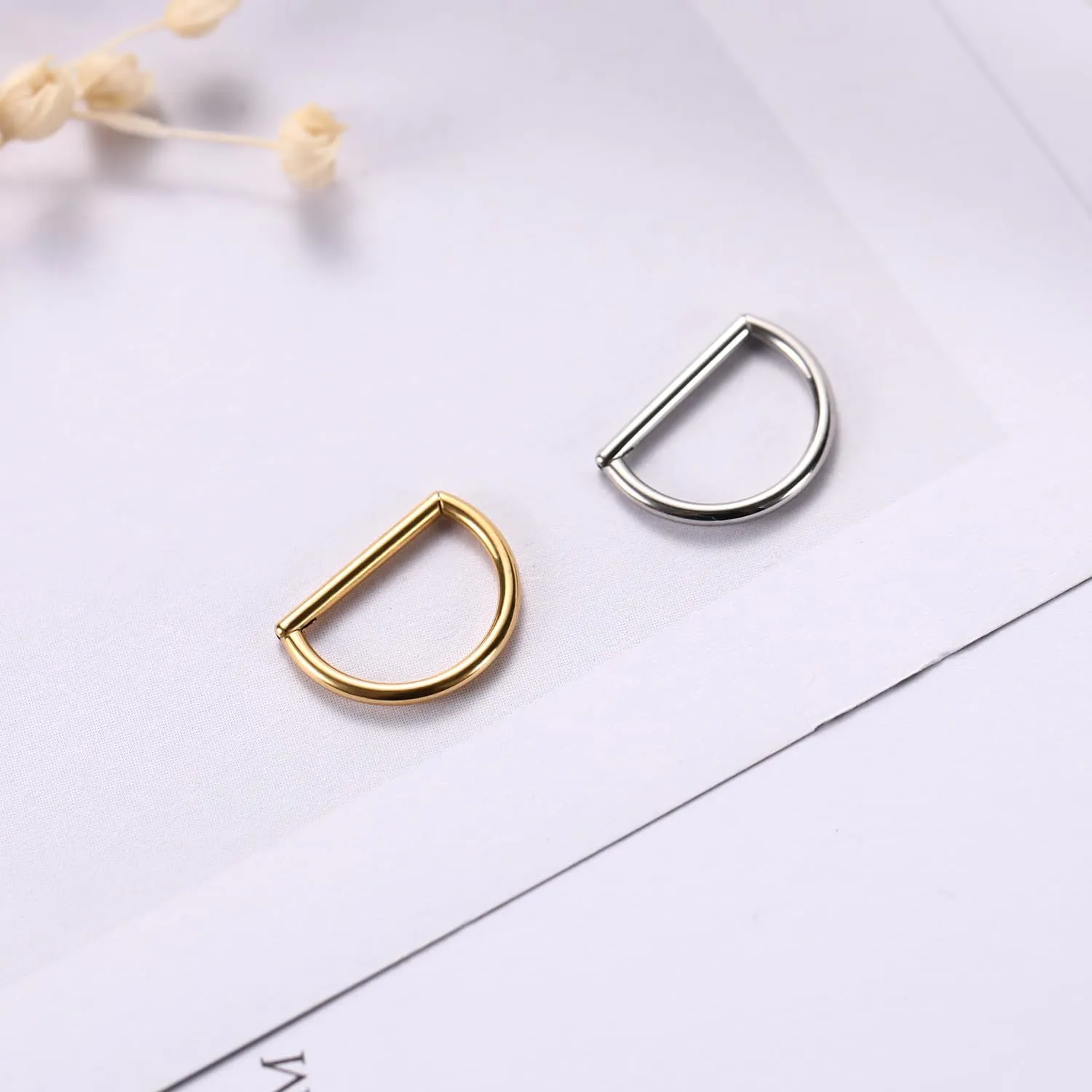 Nose Ring Straight Rod Septum Jewelry 16G & 18G - Daith, Conch, Tragus & Helix Piercing Jewelry - Surgical Steel