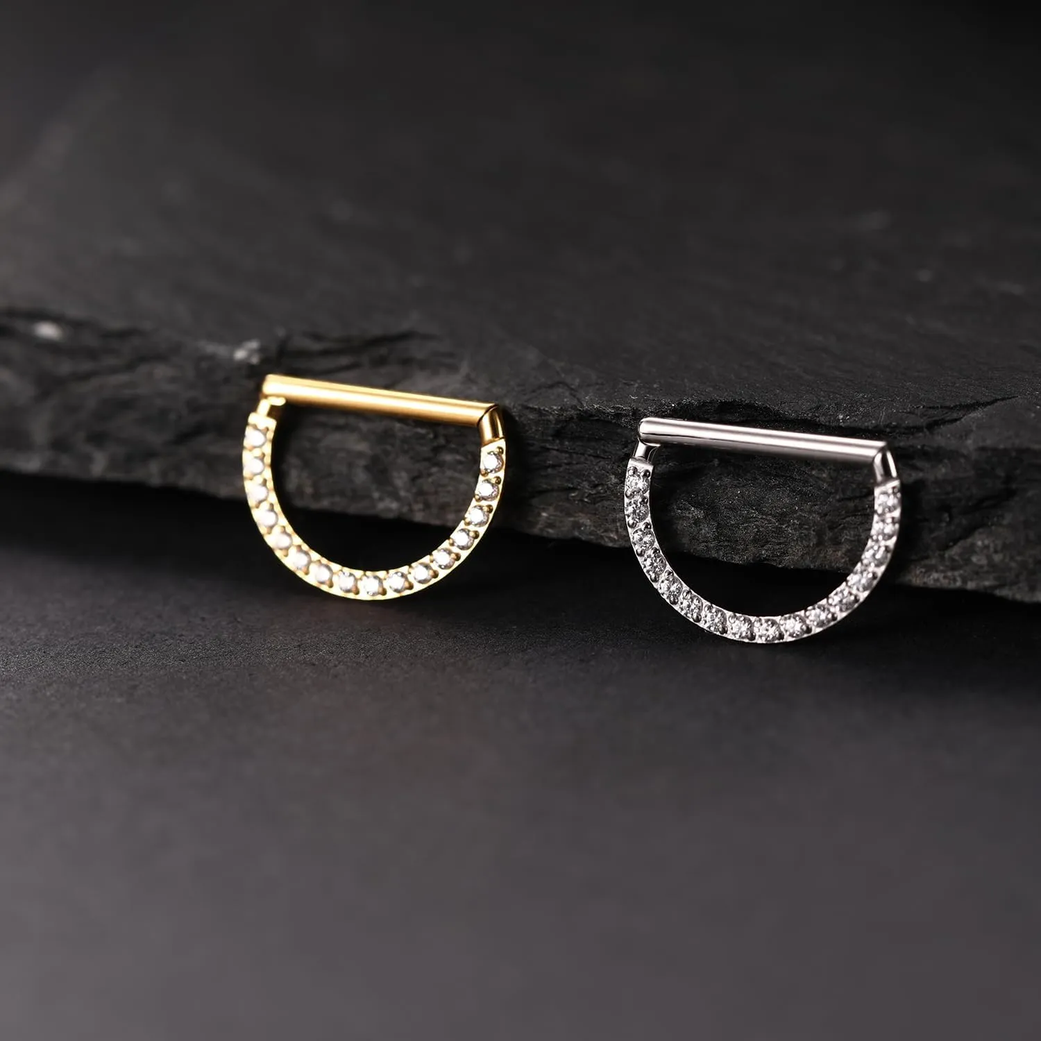 Nose Ring Straight Rod Septum Jewelry 16G & 18G - Daith, Conch, Tragus & Helix Piercing Jewelry - Surgical Steel