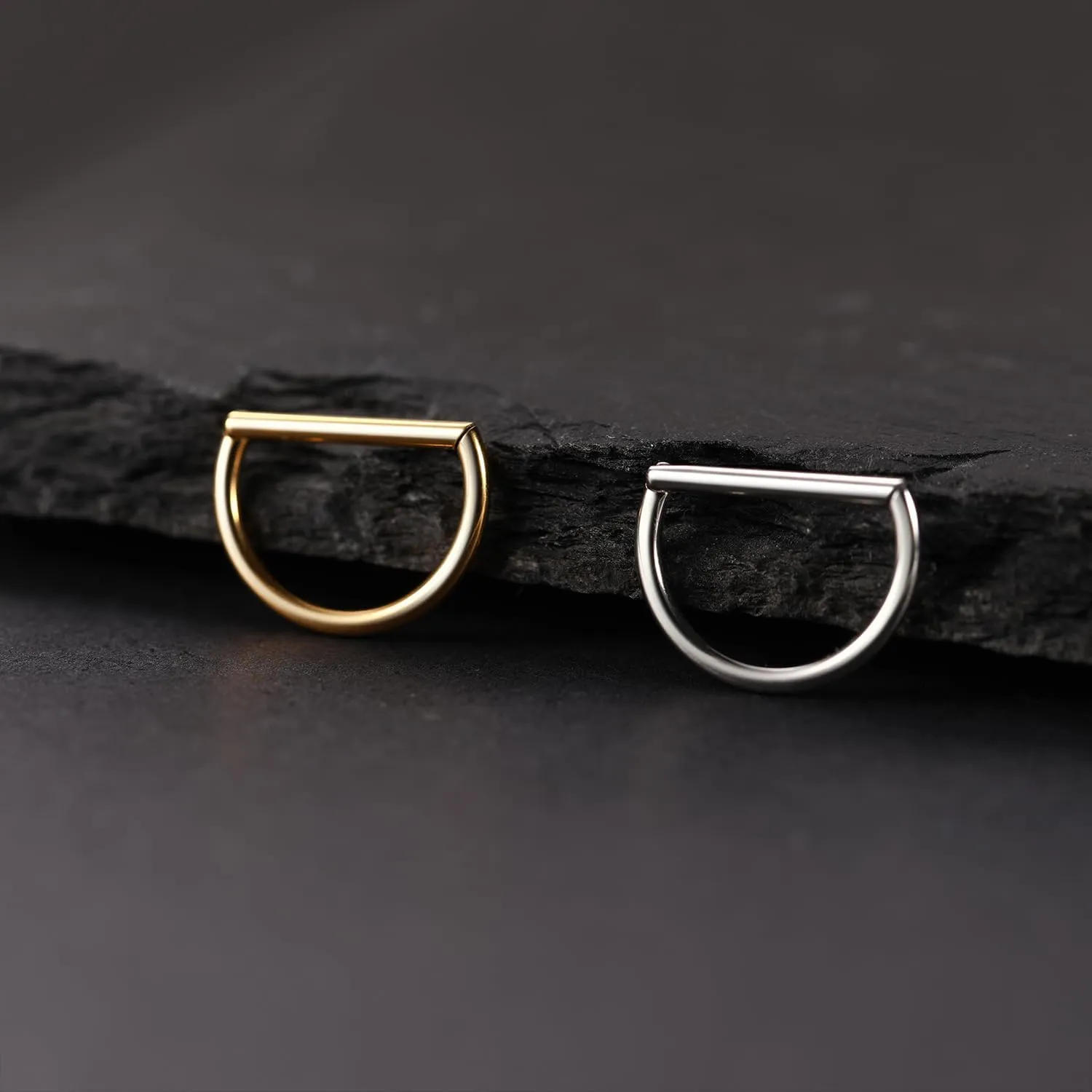 Nose Ring Straight Rod Septum Jewelry 16G & 18G - Daith, Conch, Tragus & Helix Piercing Jewelry - Surgical Steel