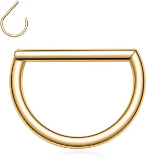 Nose Ring Straight Rod Septum Jewelry 16G & 18G - Daith, Conch, Tragus & Helix Piercing Jewelry - Surgical Steel