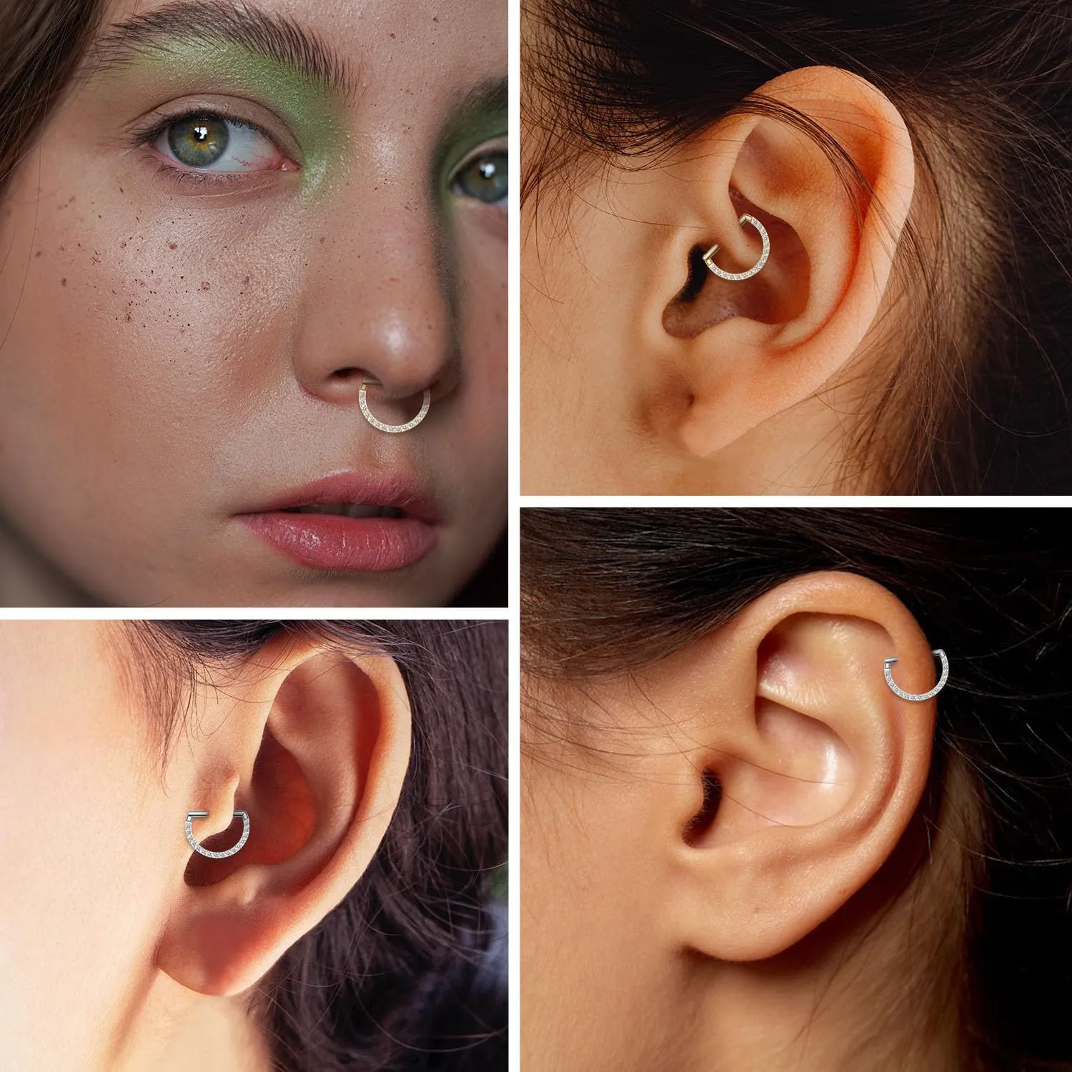 Nose Ring Straight Rod Septum Jewelry 16G & 18G - Daith, Conch, Tragus & Helix Piercing Jewelry - Surgical Steel