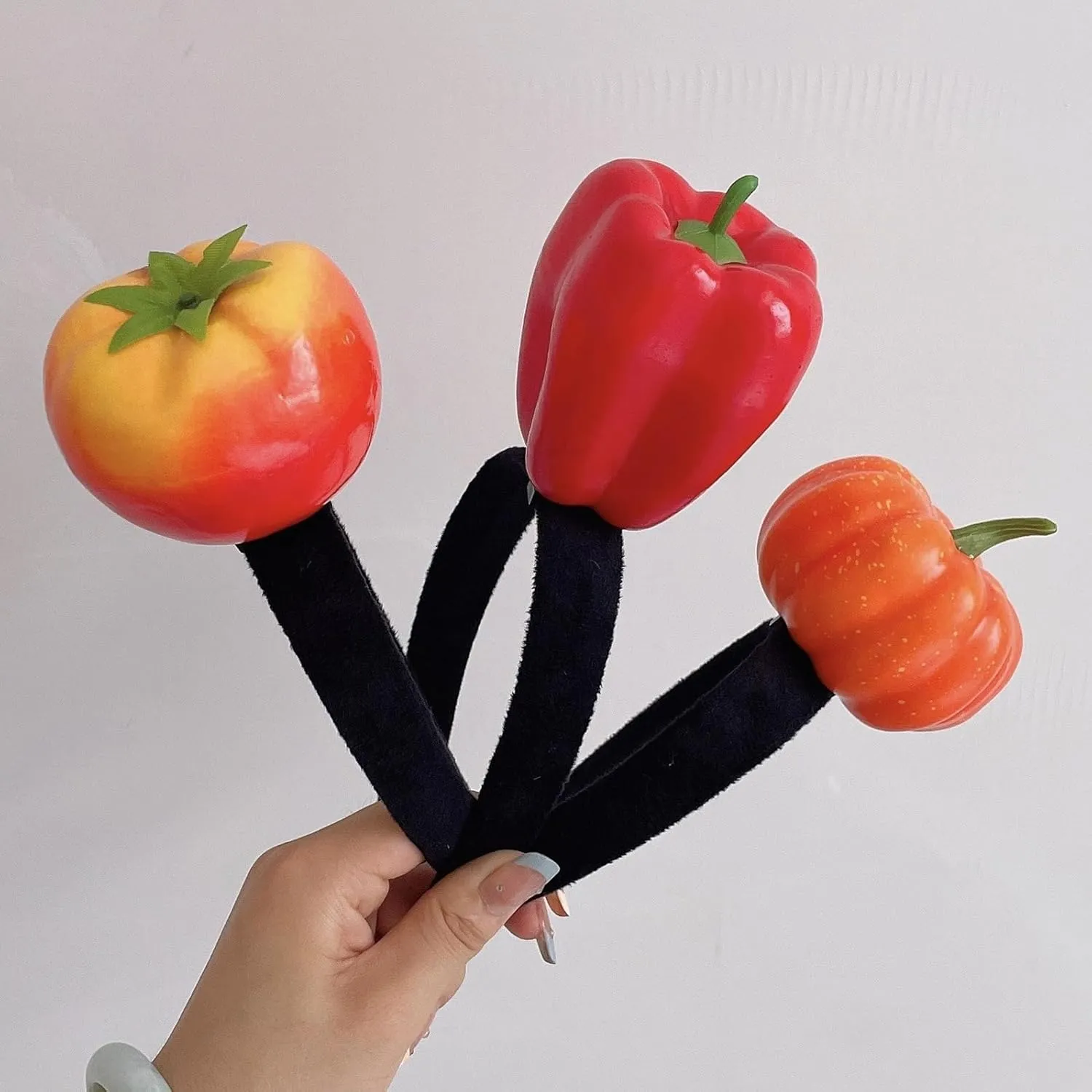 Novelty Knitted Headbands Stuffed Vegetables Hairbands Comfortable Costume Headpiece for Party Costume Accessory