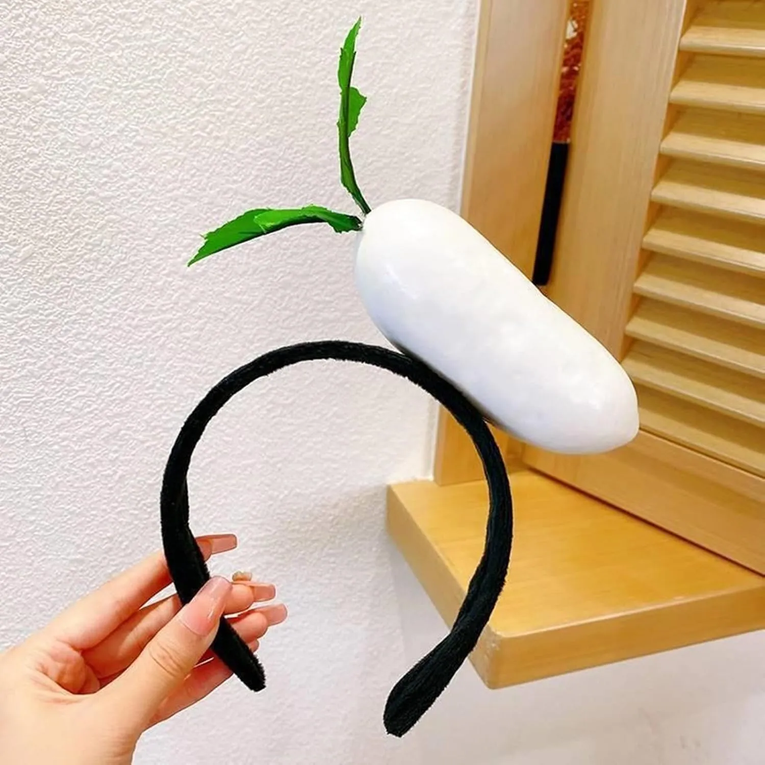 Novelty Knitted Headbands Stuffed Vegetables Hairbands Comfortable Costume Headpiece for Party Costume Accessory