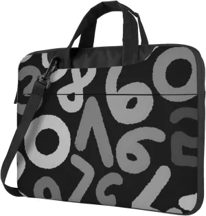 Numbers Arts Practical 13-15.6 Inch Laptop Bag For Man And Women, Computer Messenger Bag, Trendy Shoulder Strap Design