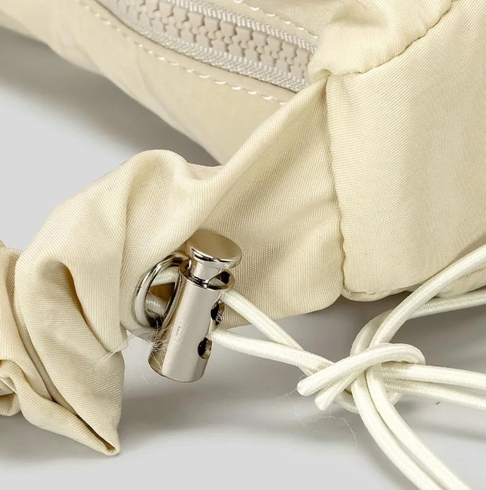 Nylon Bow-Tie Hobo Bags for Women Vintage Bowknot Crossbody Bags for Women Ballet Satchel Handbag Chic Clutch Purse