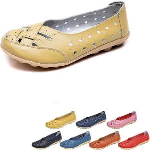 Orthopedic Loafers in Breathable Leather, 2024 Wide Size Orthopedic Loafers in Breathable Leather, Breathable Shoes for Women