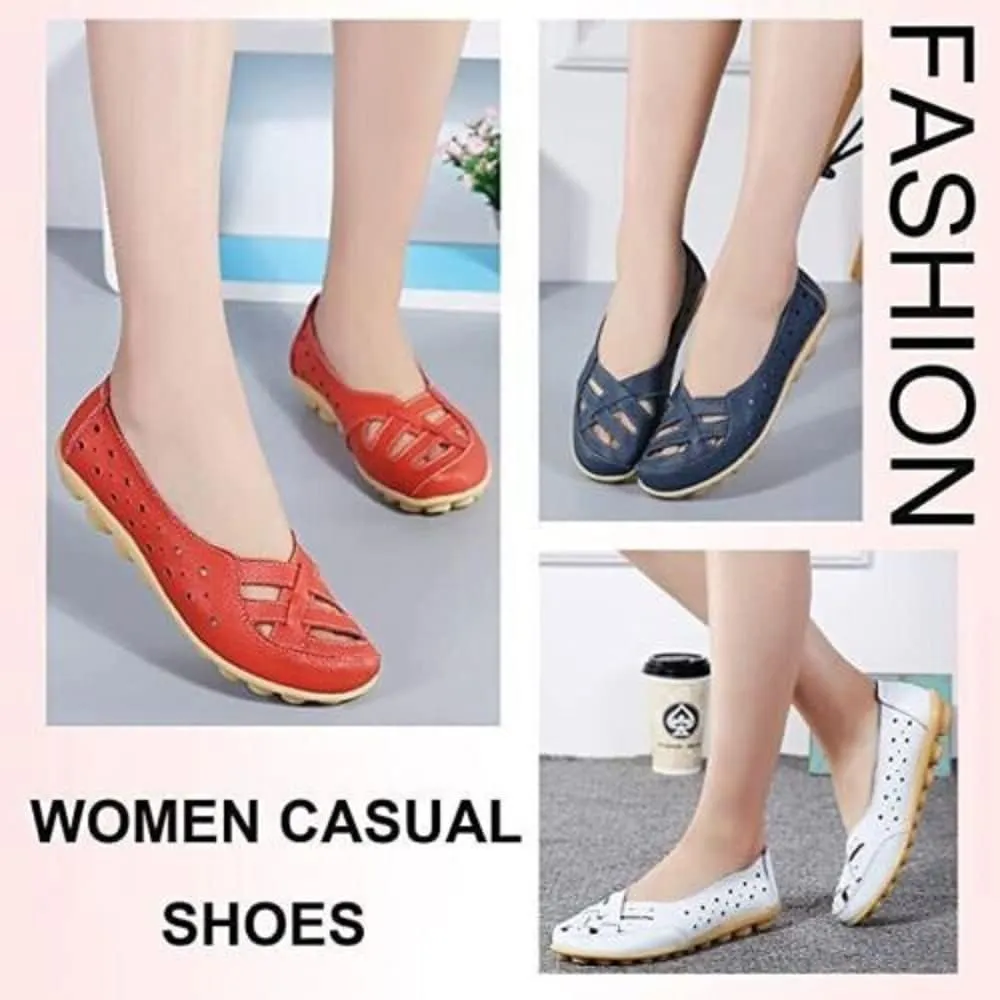 Orthopedic Loafers in Breathable Leather, 2024 Wide Size Orthopedic Loafers in Breathable Leather, Breathable Shoes for Women