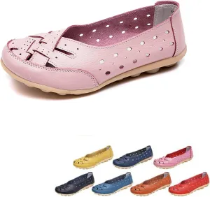 Orthopedic Loafers in Breathable Leather, 2024 Wide Size Orthopedic Loafers in Breathable Leather, Breathable Shoes for Women