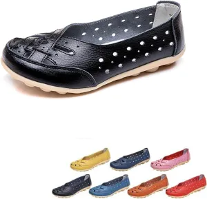 Orthopedic Loafers in Breathable Leather, 2024 Wide Size Orthopedic Loafers in Breathable Leather, Breathable Shoes for Women