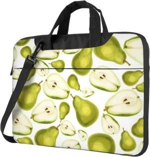Pears Fruit Pattern Practical 13-15.6 Inch Laptop Bag For Man And Women, Computer Messenger Bag, Trendy Shoulder Strap Design