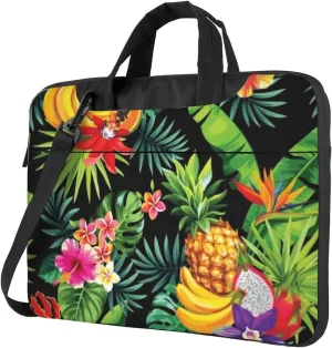Pineapple Tropical Practical 13-15.6 Inch Laptop Bag For Man And Women, Computer Messenger Bag, Trendy Shoulder Strap Design
