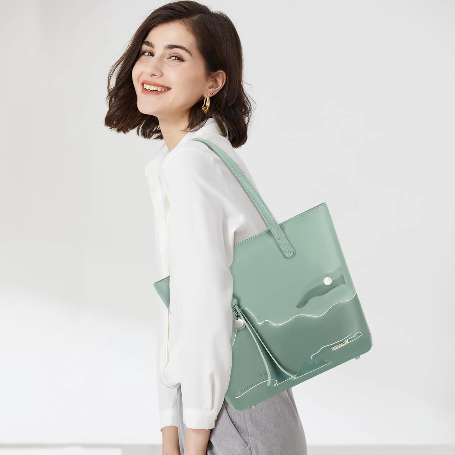Pomelo Best Soft Faux Leather Stylish Shoulder Tote Bags for Women