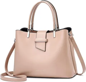 PORRASSO Fashion Handbag Purses Women Top-Handle Bags Ladies Crossbody Bag Satchel PU Leather Shoulder Tote Bags Khaki
