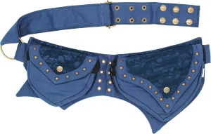 Practical Fannypack Cotton Waistbag Travel Utility Belt-Blue