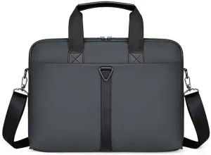 Professional 17-Inch Laptop Bag Waterproof PU Men's Shoulder Briefcase for Commuting