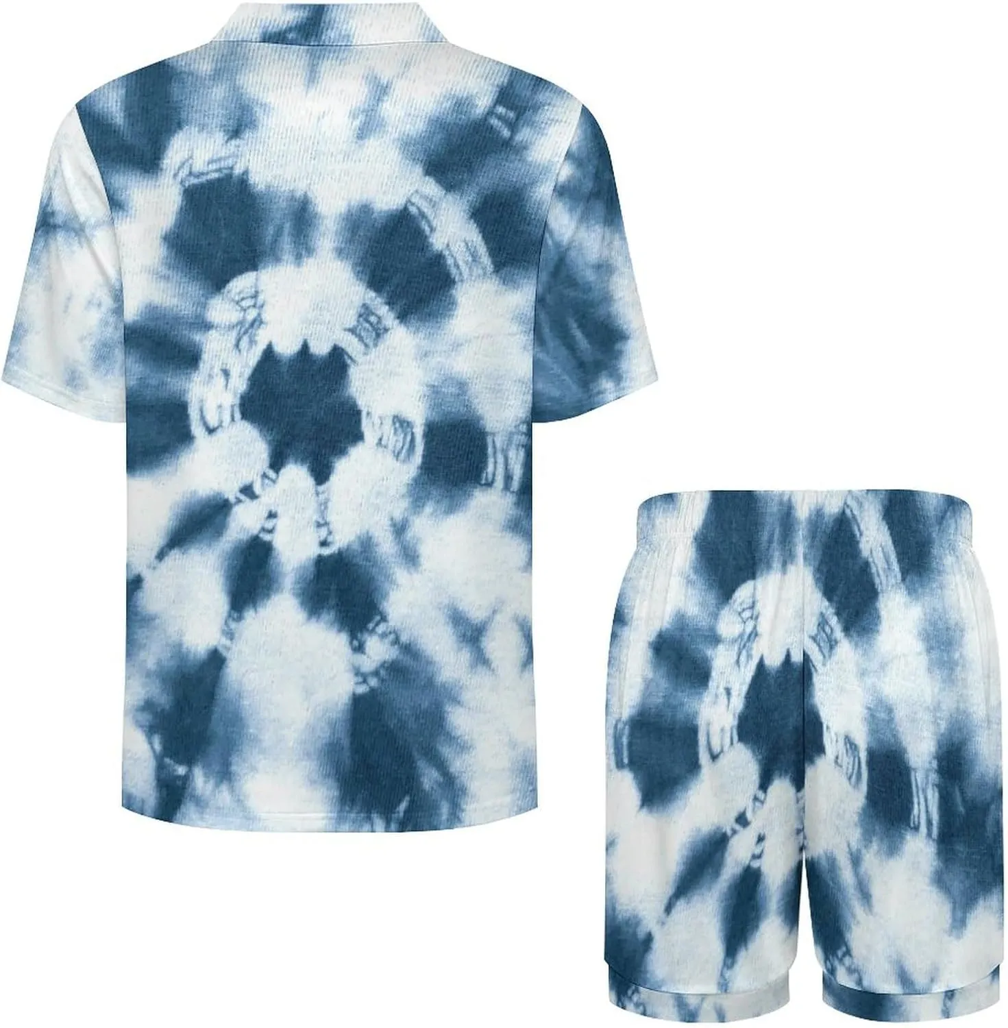 Psychedelic Tie Dye Women's Pajamas Sets Sleepwear Button Down Sets