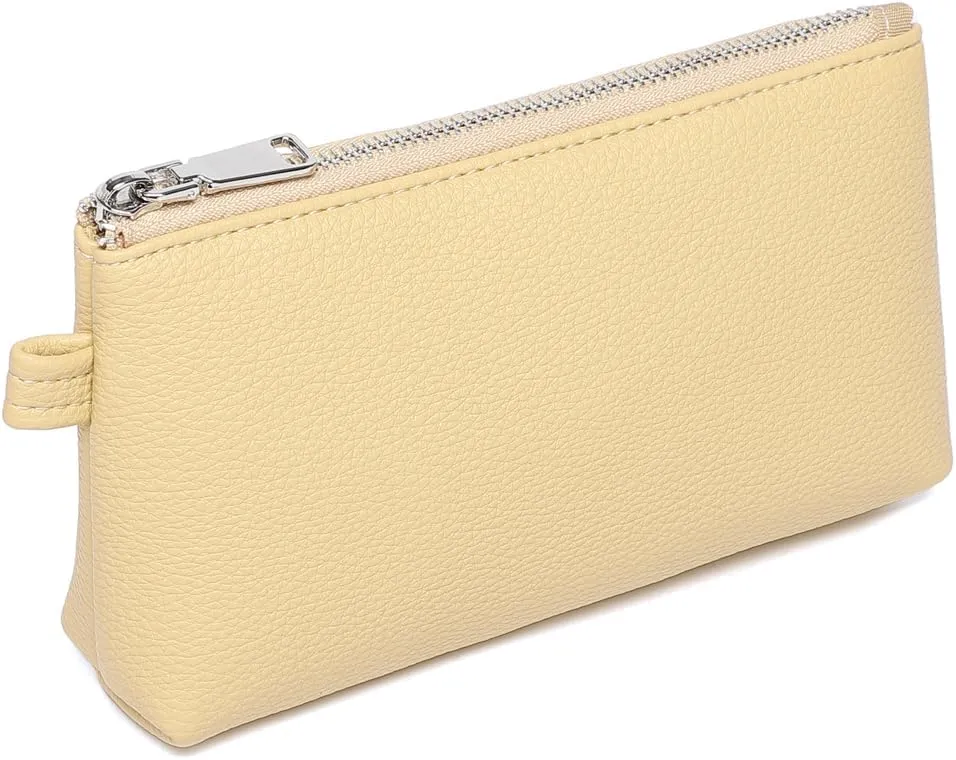 PU Leather Makeup Simple and Convenient Handbag Small Exquisite Storage Bag (Pu/Almond Yellow)
