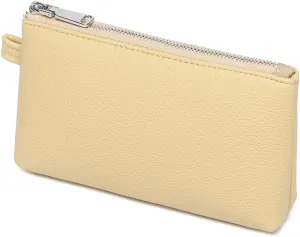 PU Leather Makeup Simple and Convenient Handbag Small Exquisite Storage Bag (Pu/Almond Yellow)