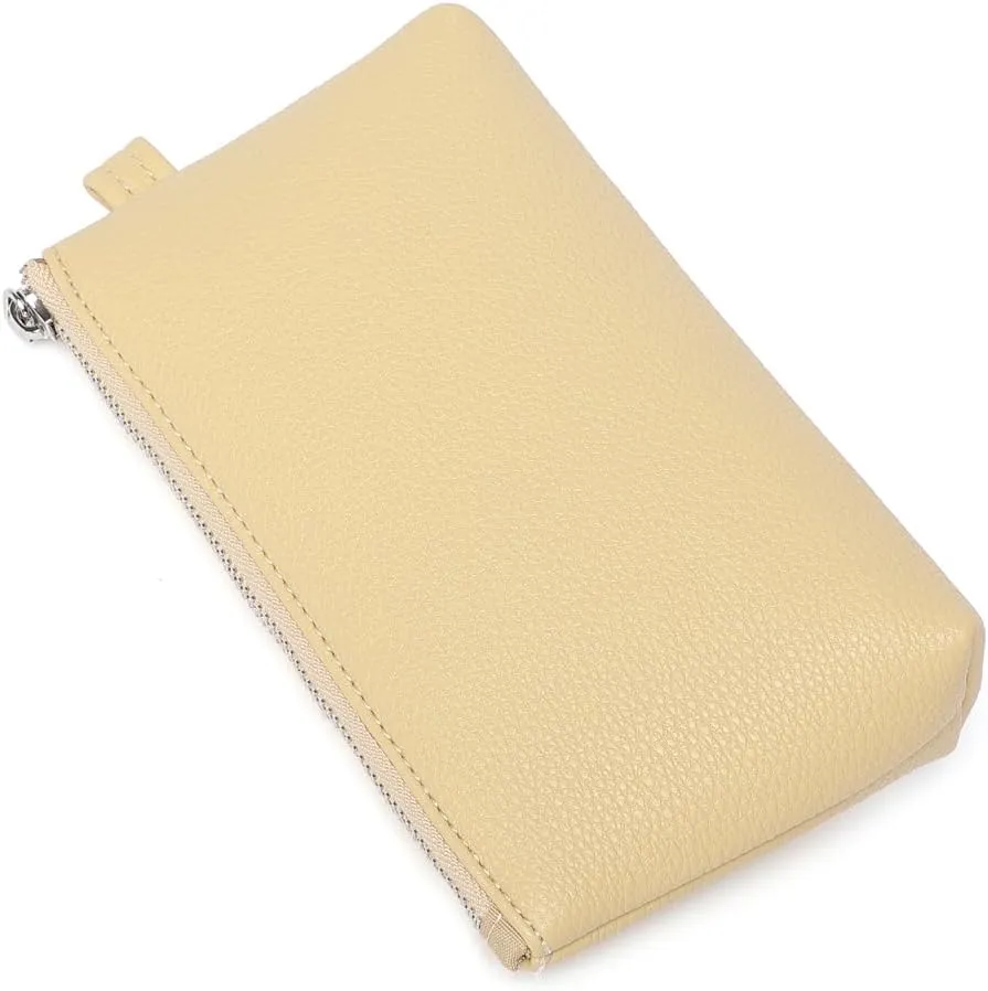 PU Leather Makeup Simple and Convenient Handbag Small Exquisite Storage Bag (Pu/Almond Yellow)