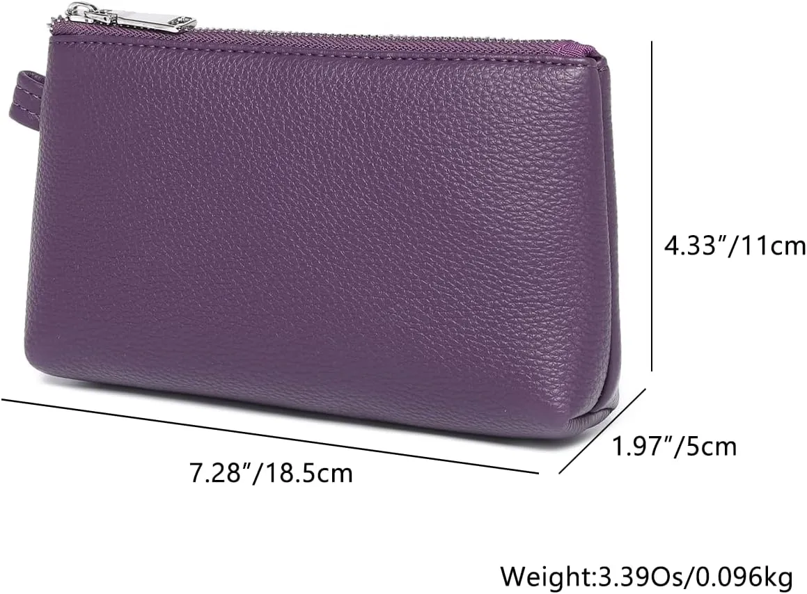 PU Leather Makeup Simple and Convenient Handbag Small Exquisite Storage Bag (Pu/Anemone Purple)