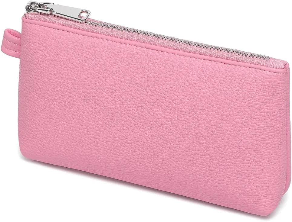PU Leather Makeup Simple and Convenient Handbag Small Exquisite Storage Bag (Pu/Azalea Pink)