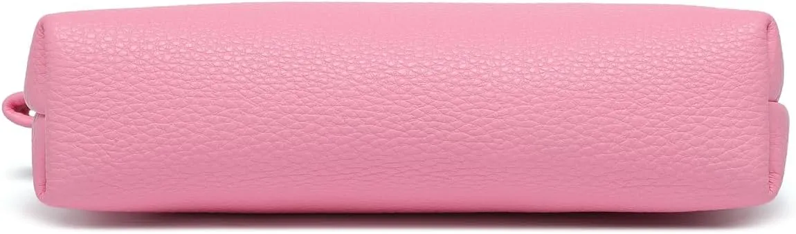 PU Leather Makeup Simple and Convenient Handbag Small Exquisite Storage Bag (Pu/Azalea Pink)