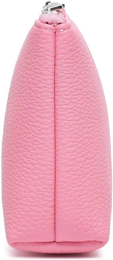 PU Leather Makeup Simple and Convenient Handbag Small Exquisite Storage Bag (Pu/Azalea Pink)