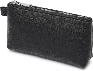 PU Leather Makeup Simple and Convenient Handbag Small Exquisite Storage Bag (Pu/Black)