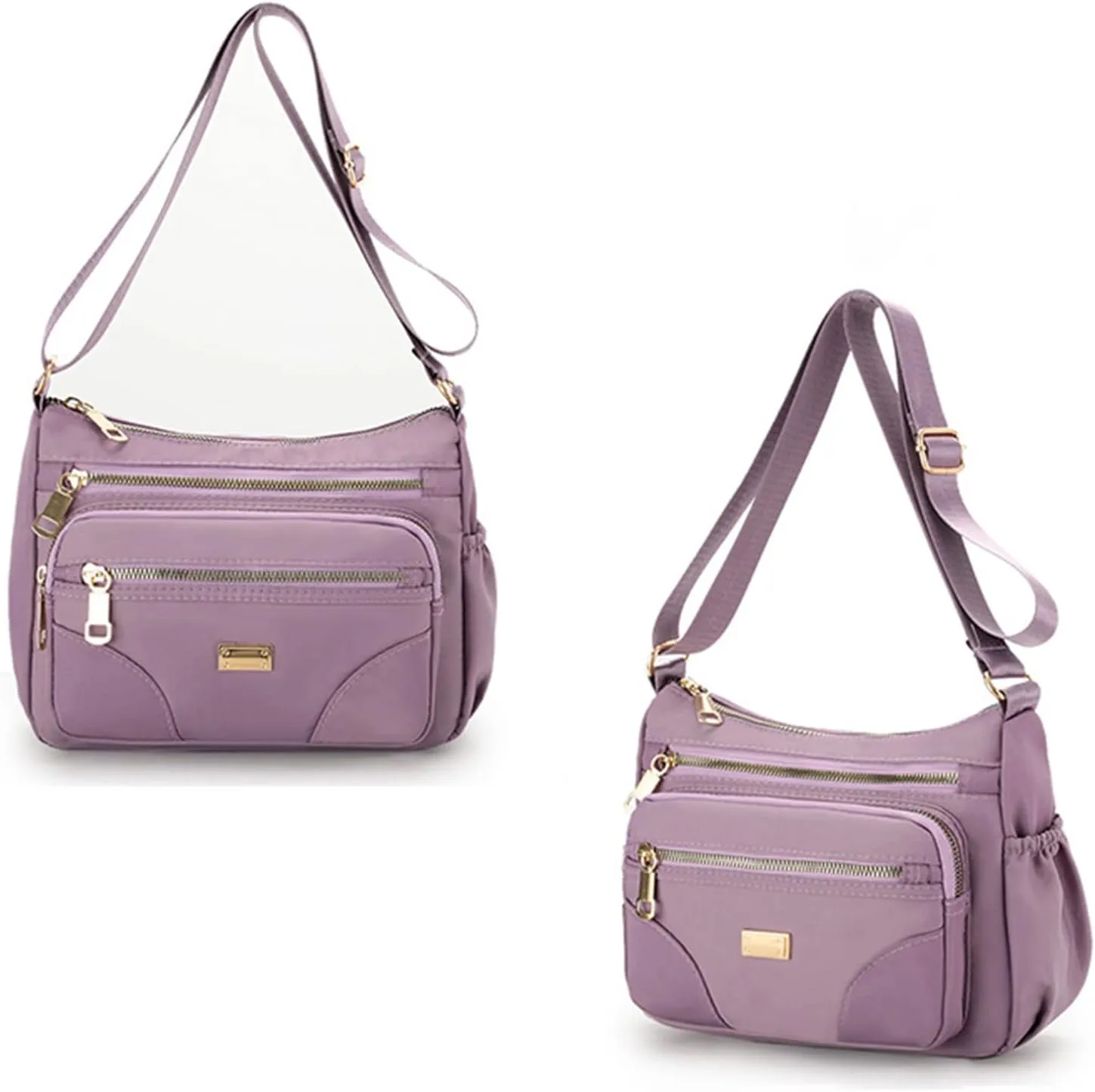 Puffy Crossbody Bags for Women Waterproof Nylon Crossbody Bags for Woman Trendy Carry on Bag for Airplanes Women(Red)
