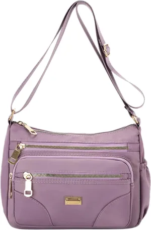 Puffy Crossbody Bags for Women Waterproof Nylon Crossbody Bags for Woman Trendy Carry on Bag for Airplanes Women(Red)