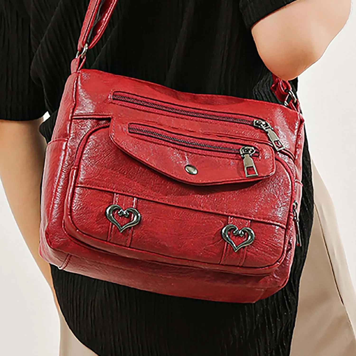 Purses for Women Soft Pu Leather Large Hobo Bags for Women Shoulder Bag Blue