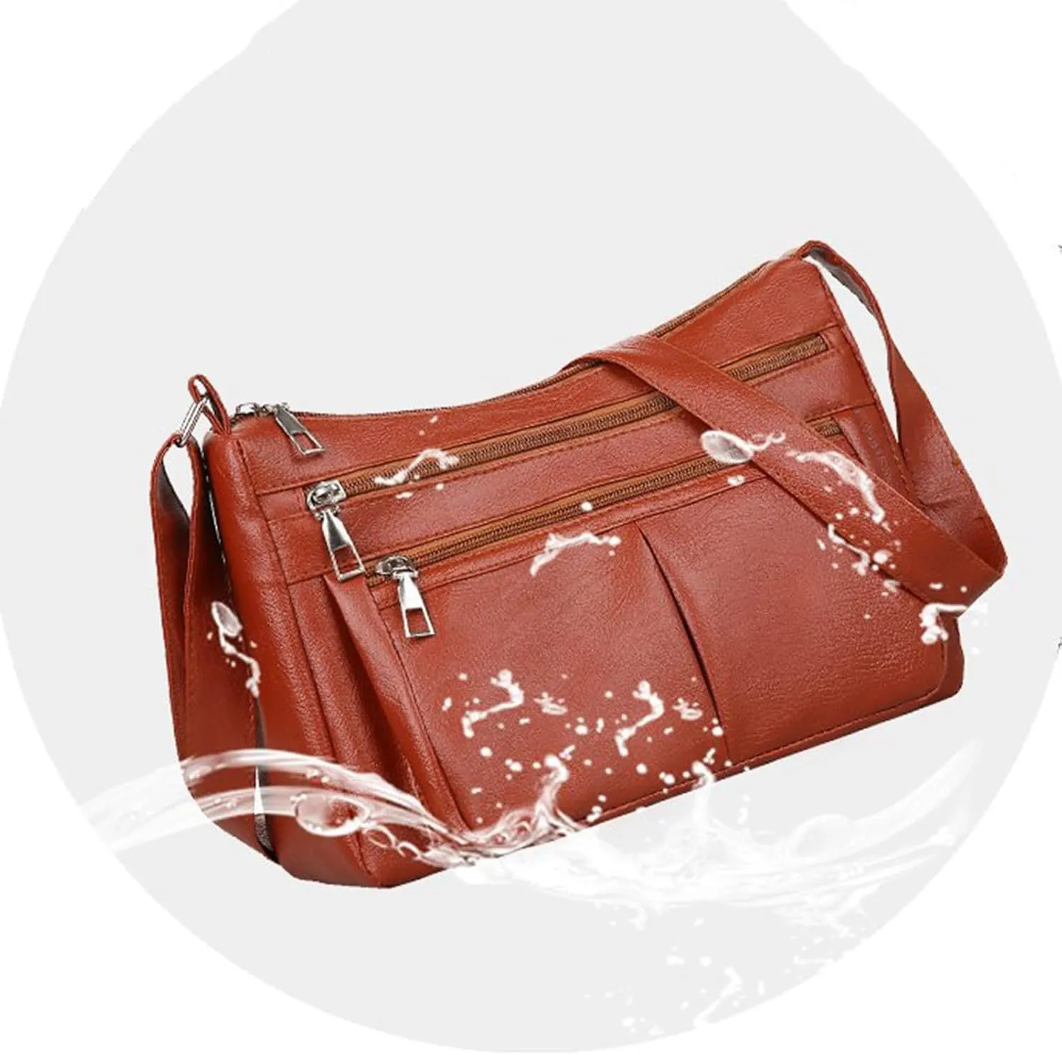 Quilted Crossbody Purses for Women Waterproof Nylon Crossbody Bags for Woman Trendy Clear Bag for Stadium Events(Grey)
