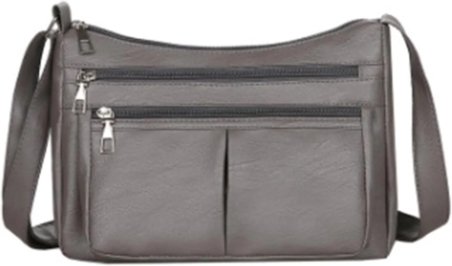 Quilted Crossbody Purses for Women Waterproof Nylon Crossbody Bags for Woman Trendy Clear Bag for Stadium Events(Grey)