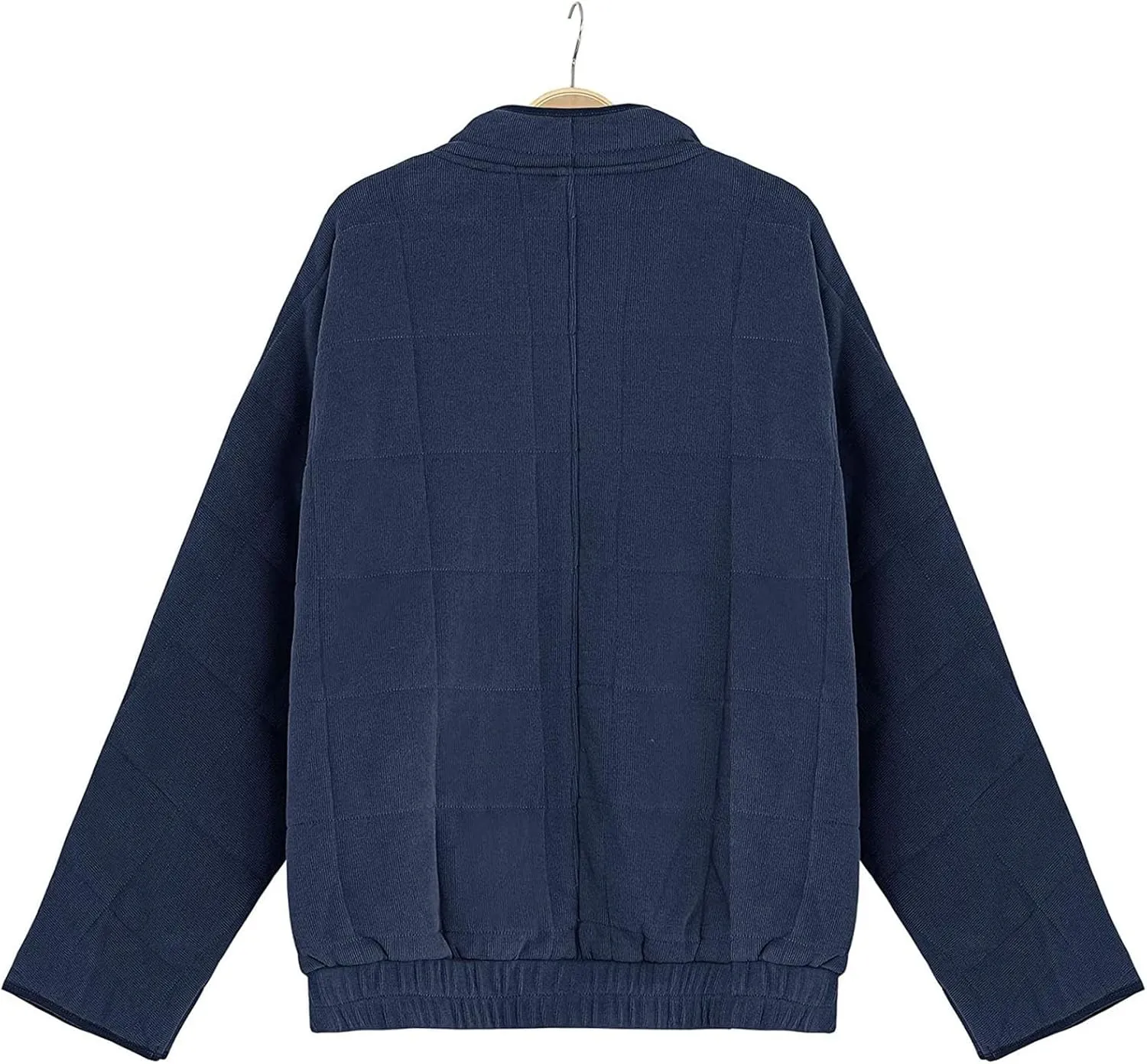 Quilted Jackets for Women Zip Up Plus Size Long Sleeve Coat Lightweight Puffer Jackets Loose Fit Winter Warm Outwear
