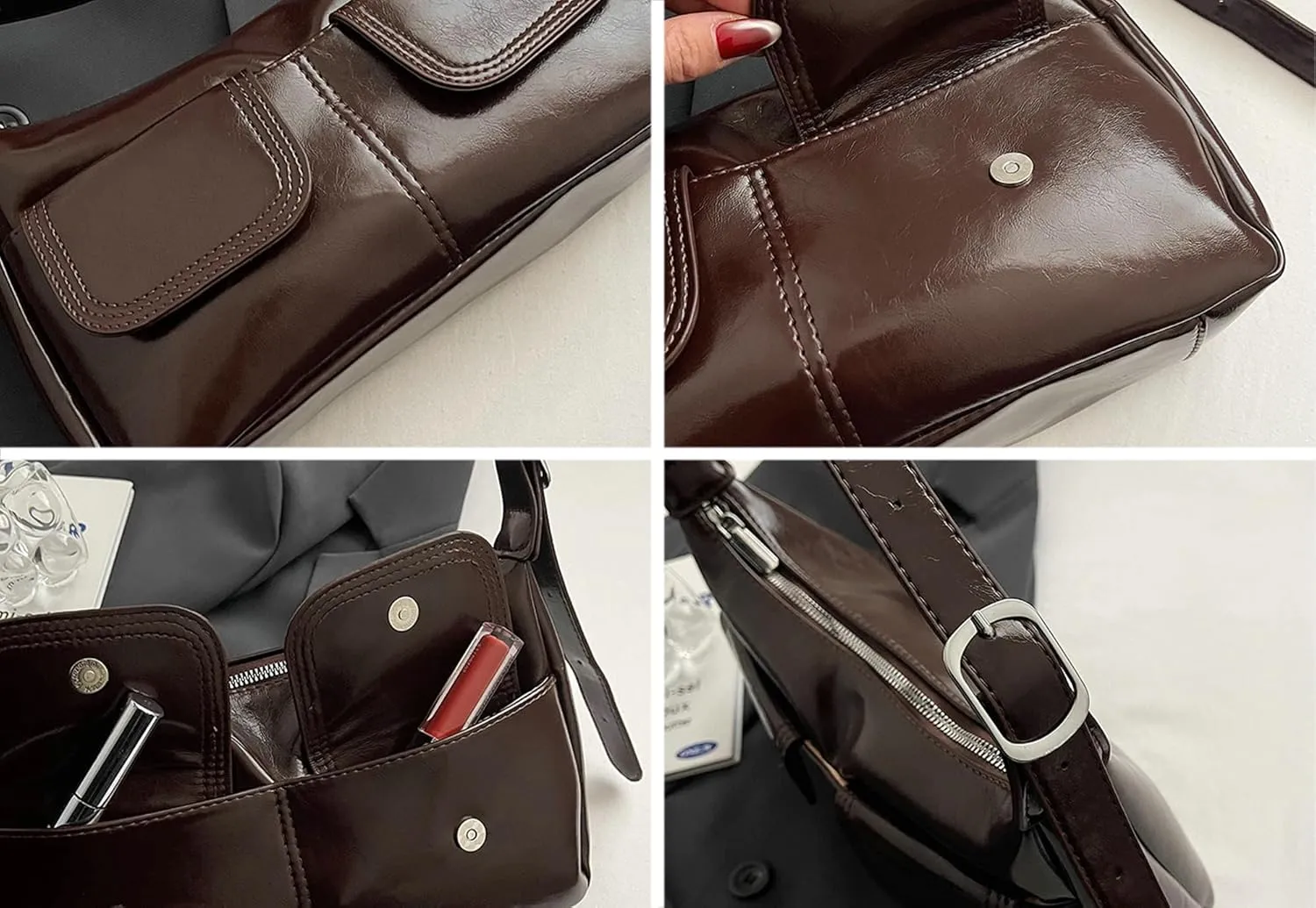 Retro Chic Purses for Women Y2K Crossbody Bags for Women Trendy Hand Bags Vintage Satchel Hobo Bag Crossbody Shoulder Bag