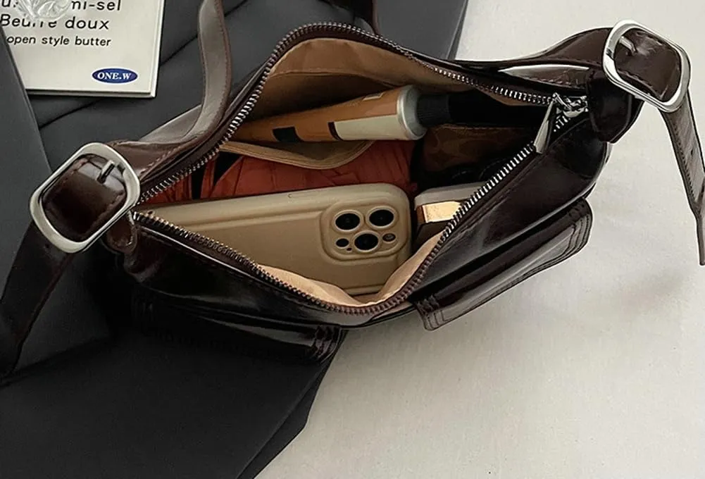 Retro Chic Purses for Women Y2K Crossbody Bags for Women Trendy Hand Bags Vintage Satchel Hobo Bag Crossbody Shoulder Bag