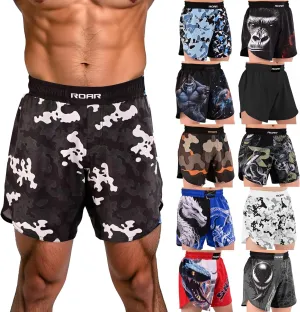 ROAR-INT BJJ Shorts Grappling Kickboxing Muay Thai Boxing Shorts MMA Fight Shorts for Men