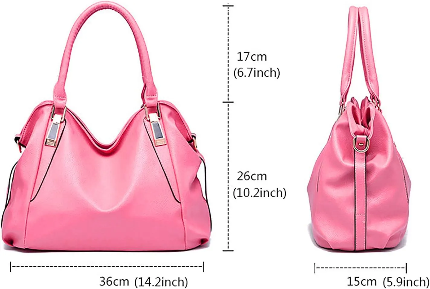 Roomy Fashion Womens Handbags Ladies Purse Satchel Shoulder Bags Tote Leather Bag Zip Tote Bag