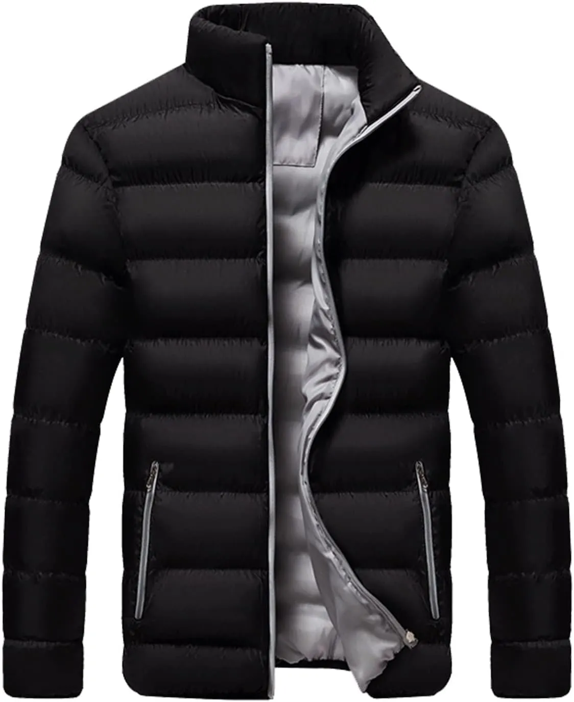 RTRDE Men's Puffer Jackets Packable Winter Jacket Insulated Puffy Coat for Snow Ski Hiking Travel Jackets, XXL-5XL