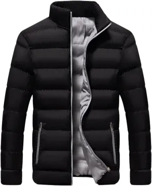RTRDE Men's Puffer Jackets Packable Winter Jacket Insulated Puffy Coat for Snow Ski Hiking Travel Jackets, XXL-5XL
