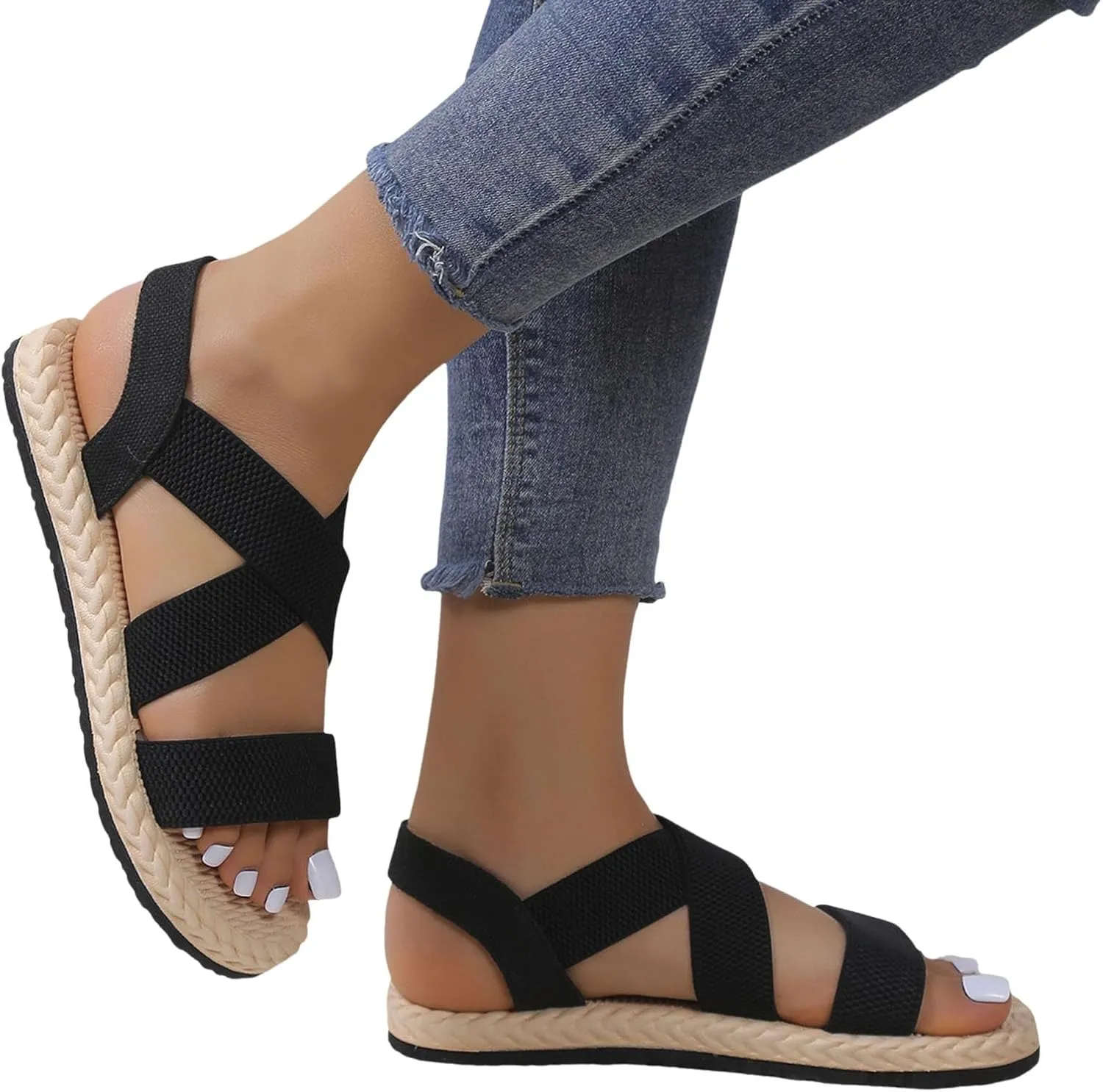 Sandals Women's Flat Orthopaedic Shoes Open Toe Flip Flops Comfortable Leisure Mules Trendy Summer Outdoor Beach Slippers