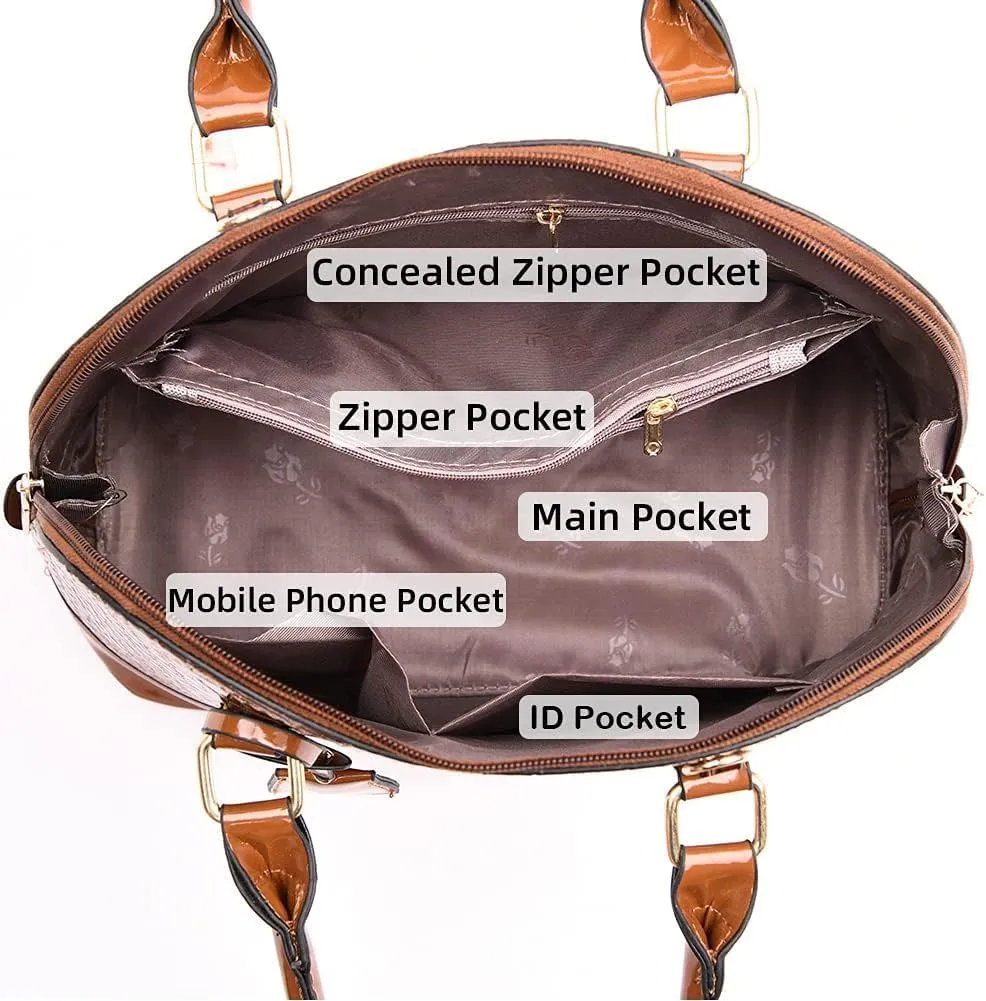 Satchel Handbag for Women Large Capacity Shoulder Bag Multifunctional Crossbody Bag Handbag Dome Clutch Bag
