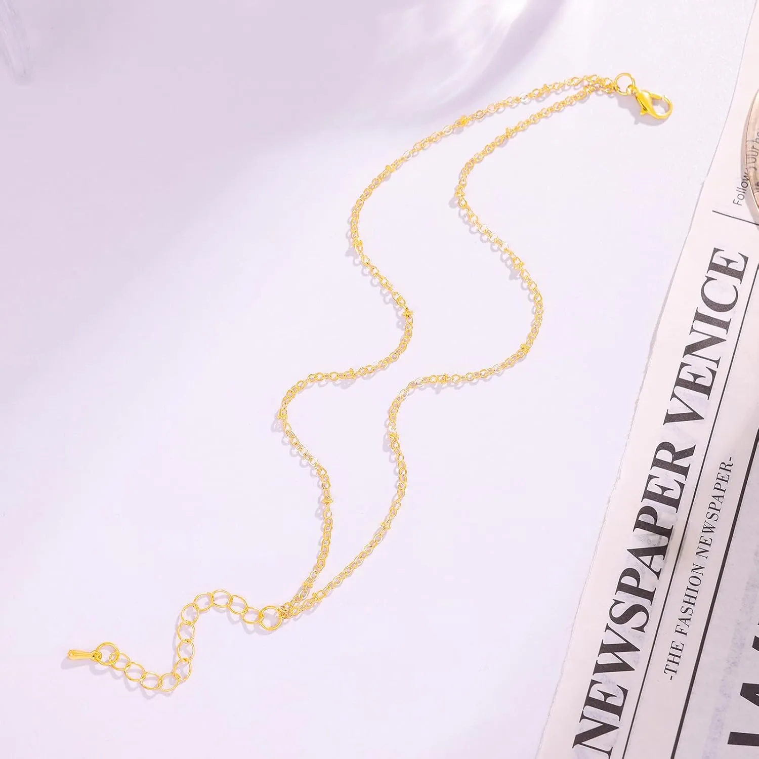 Silver Ankle Bracelets for Women Double-layer Beads Chain Adjustable Ankle Bracelets Beach Jewelry With Present Box Anklets for Women