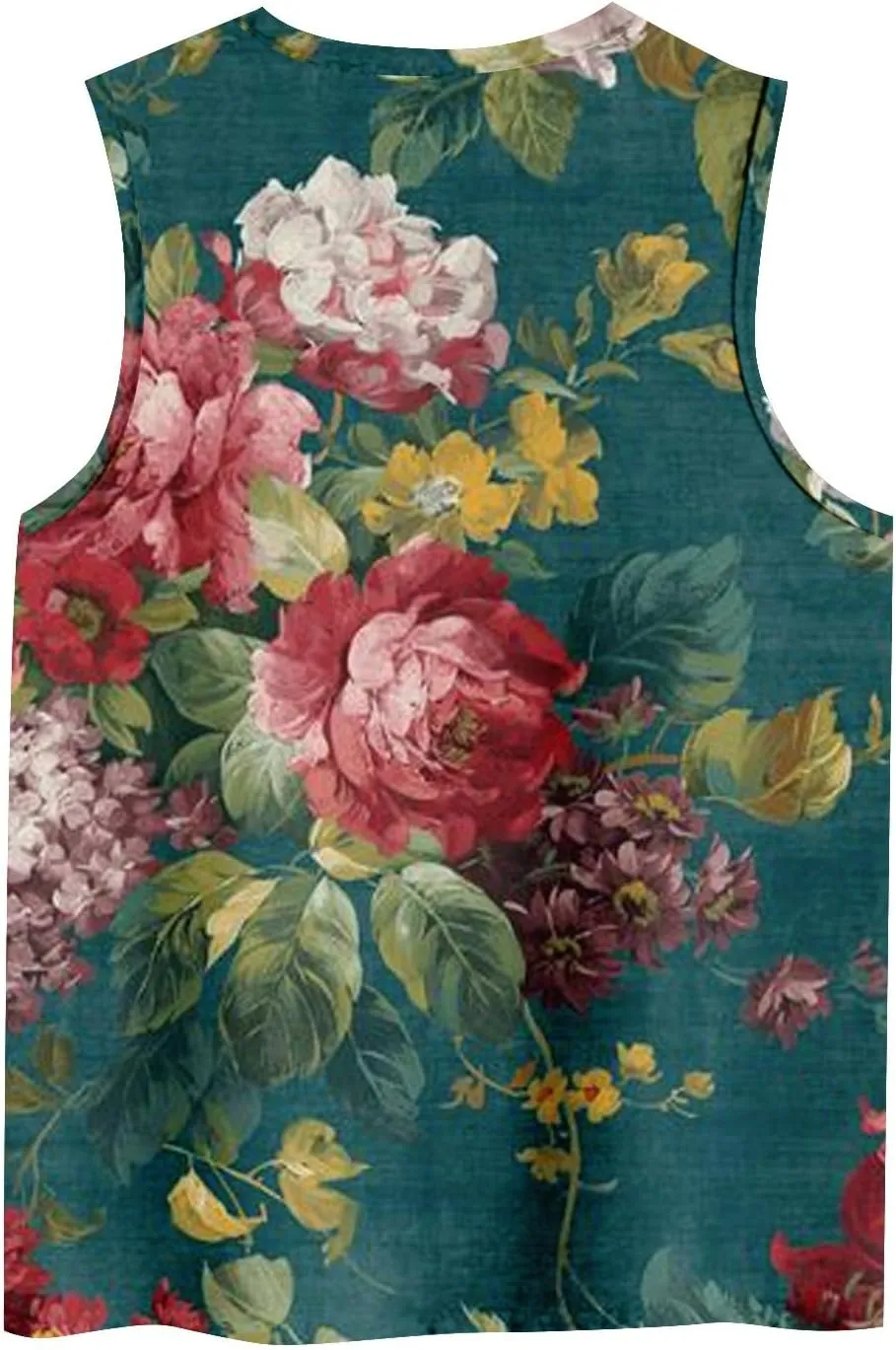 Sleeveless Tops for Women Summer Crew Neck Loose Fit Basic Tunics Tank Floral Holiday Going Out Tank Top Tee
